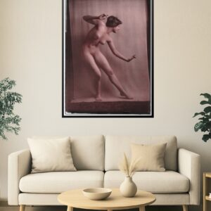 Vintage Nude Study Poster – Artistic Female Figure Fine Art Print, Early 20th Century Aesthetic