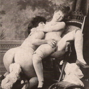 Hot Passionate Lesbians Vintage Poster , Erotic Photography 1845-1890 reproduction