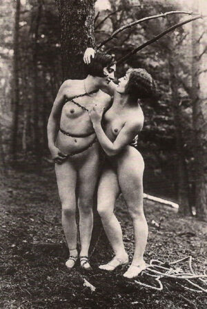 Lesbians Chained 1920 Photographic Print Hot Passionate Lesbians Poster vintage