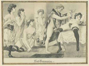 Fine Art Poster Paul Avril eroticised occultist interpretations scenes Post Communion