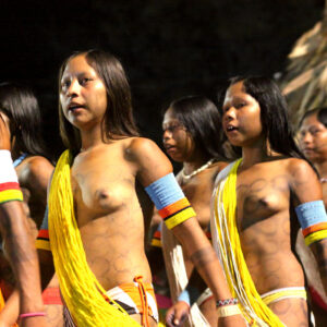 Xingu tribe Photographic Print Poster topless women