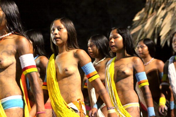 Xingu tribe Photographic Print Poster topless women