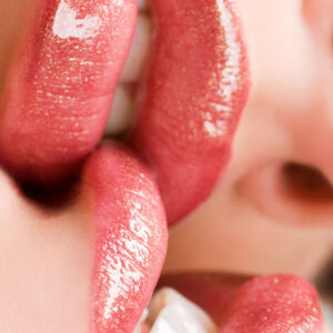 Lesbian Kiss Photographic Print Poster Beautiful Women Locking Lips art print